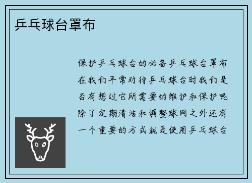 乒乓球台罩布